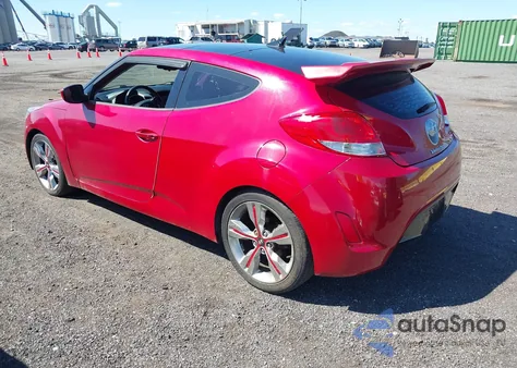 2012 Hyundai Veloster Base W/Red/Black из США, поврежденный, VIN KMHTC6AD6CU048653